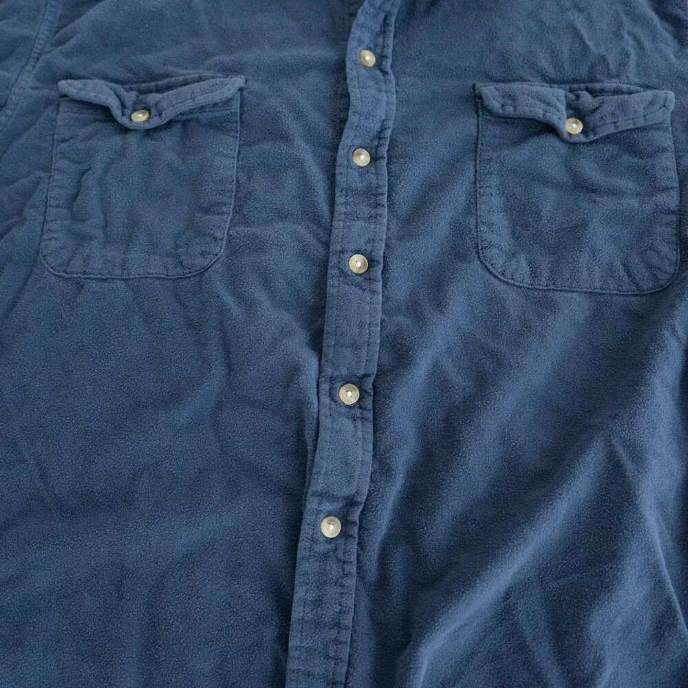 VTG River Trader Fleece Outdoor Button Down Heavyweight 100 Percent Cotton Shirt - Picture 6 of 11
